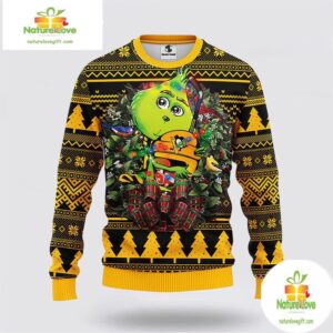 Pittsburgh Penguins Ugly Christmas Sweater Grinch Hug NHL