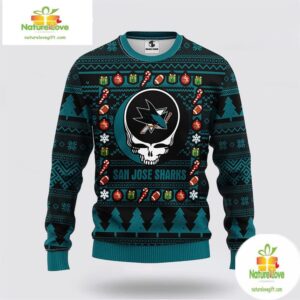 San Jose Sharks Grateful Dead Ugly Christmas Sweater NHL Fleece