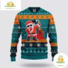 San Jose Sharks Ugly Christmas Sweater Santa NHL Holiday