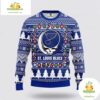St Louis Blues Grateful Dead Ugly Christmas Sweater Fleece