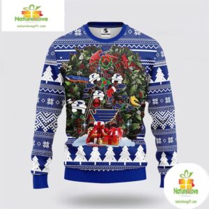 St Louis Blues Ugly Christmas Sweater Fleece NHL Holiday Tree