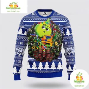 St Louis Blues Ugly Christmas Sweater Grinch Hug NHL Fan Gift