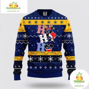 St Louis Blues Ugly Christmas Sweater Mickey NHL Holiday