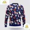 Toronto Maple Leafs Ugly Christmas Sweater Santa Snowman Design