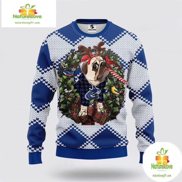 Vancouver Canucks Ugly Christmas Sweater for Dogs NHL Fan Gift