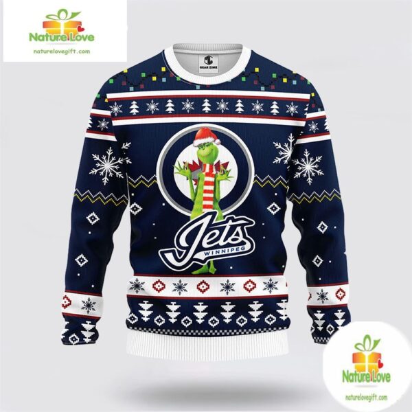 Vancouver Canucks Ugly Christmas Sweater Funny Grinch NHL