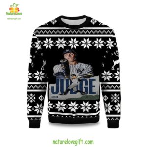 Aaron Judge Yankees Christmas Sweater Ugly Holiday Gift