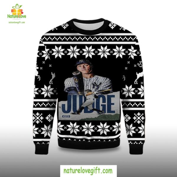 Aaron Judge Yankees Christmas Sweater Ugly Holiday Gift