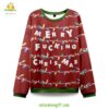 Christmas Ugly Sweater Merry Fucking Holiday Humor Design