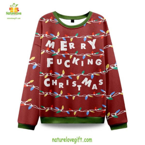 Christmas Ugly Sweater Merry Fucking Holiday Humor Design