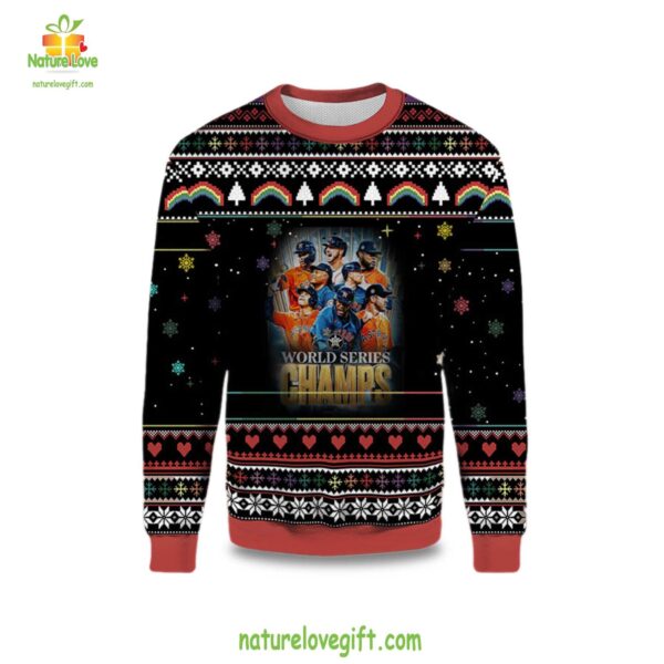 Houston Astros World Series Ugly Christmas Sweater Champs