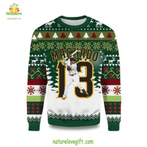 Manny Machado Padres Ugly Sweater by Highland Mint