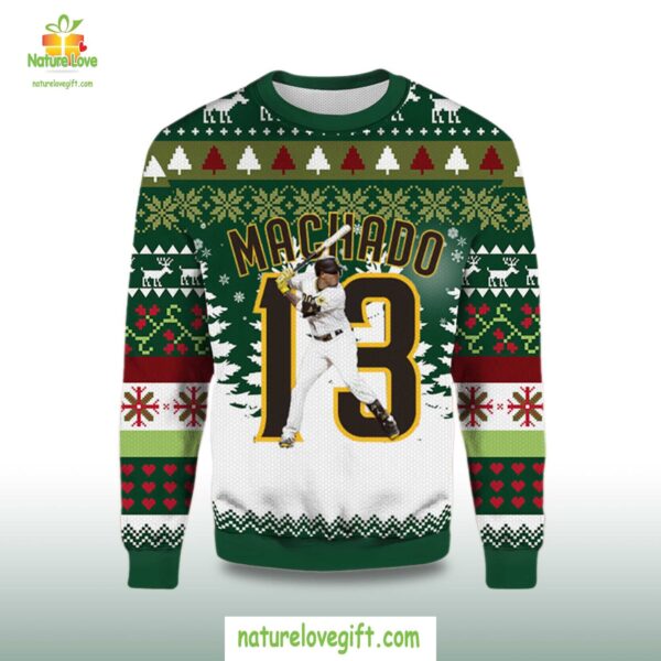 Manny Machado Padres Ugly Sweater by Highland Mint