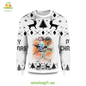 Mike Yastrzemski Giants Ugly Christmas Sweater SF Team Holiday Gift