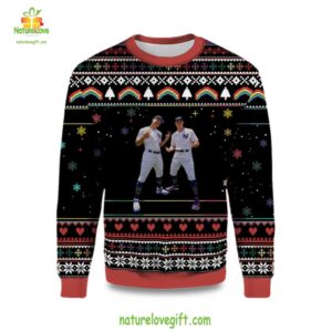 New York Yankees Ugly Christmas Sweater Two Star Design