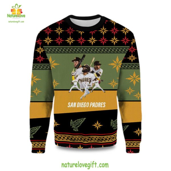 San Diego Padres Ugly Christmas Sweater Media Guide Fan Gift
