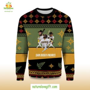 2025 San Diego Padres Media Guide Ugly Christmas Sweater