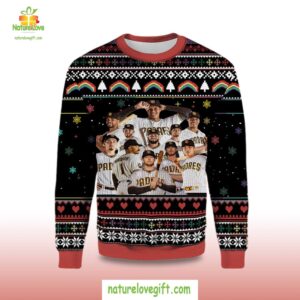 2025 San Diego Padres Team Roster Ugly Christmas Sweater