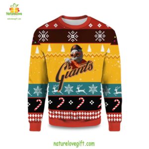 San Francisco Giants Ugly Christmas Sweater Mascot Design