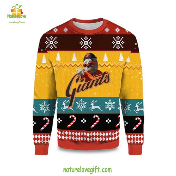 San Francisco Giants Ugly Christmas Sweater Mascot Design