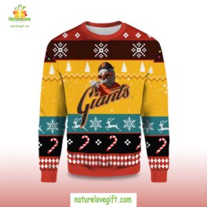 2025 San Francisco Giants Mascot Ugly Christmas Sweater
