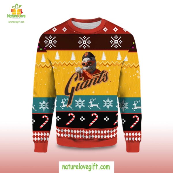 San Francisco Giants Ugly Christmas Sweater Mascot Design