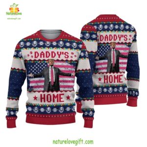 Trump Ugly Christmas Sweater Daddy’s Home Holiday Shirt