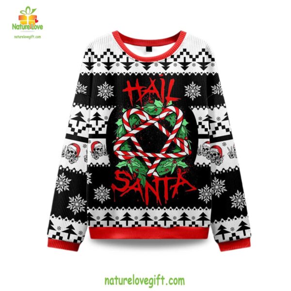 Ugly Christmas Sweater Hail Santa Holiday Xmas Design