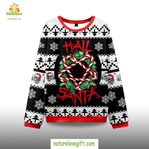Ugly Christmas Sweater Hail Santa Holiday Xmas Design