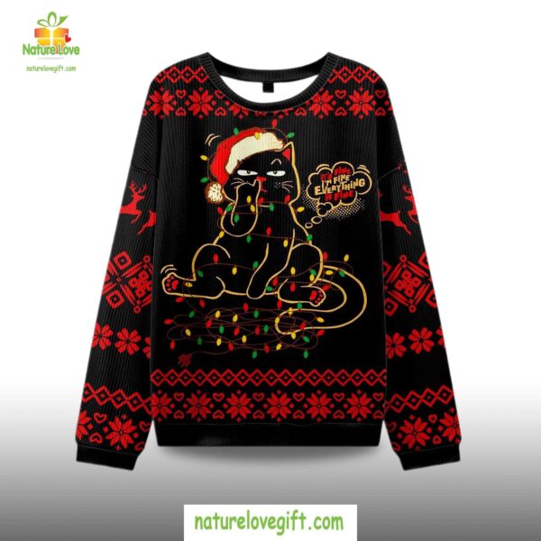 Ugly Christmas Sweater Its Fine Im Fine Everything Is Fine