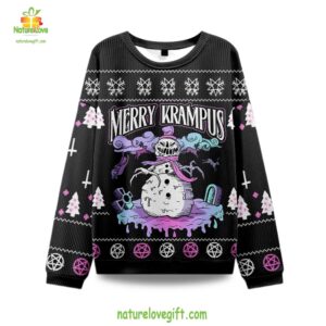 Ugly Christmas Sweater Merry Krampus Holiday Design