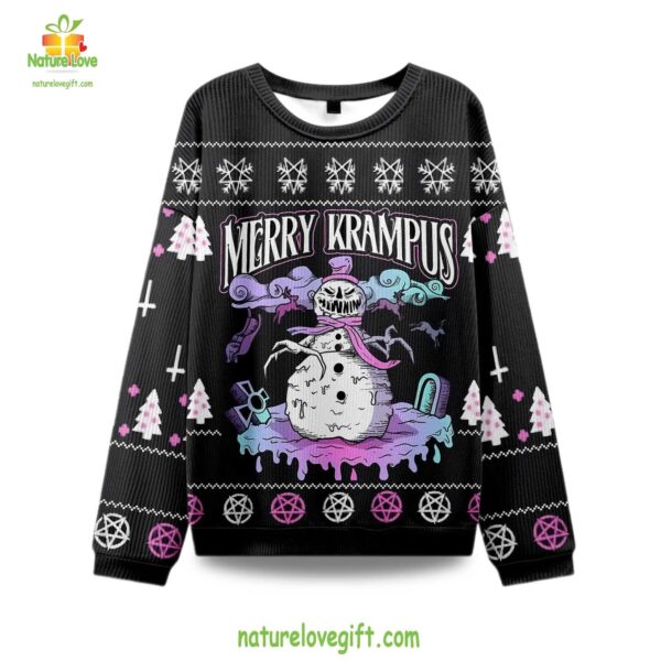 Ugly Christmas Sweater Merry Krampus Holiday Design