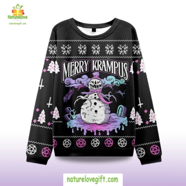 Ugly Christmas Sweater Merry Krampus Holiday Design