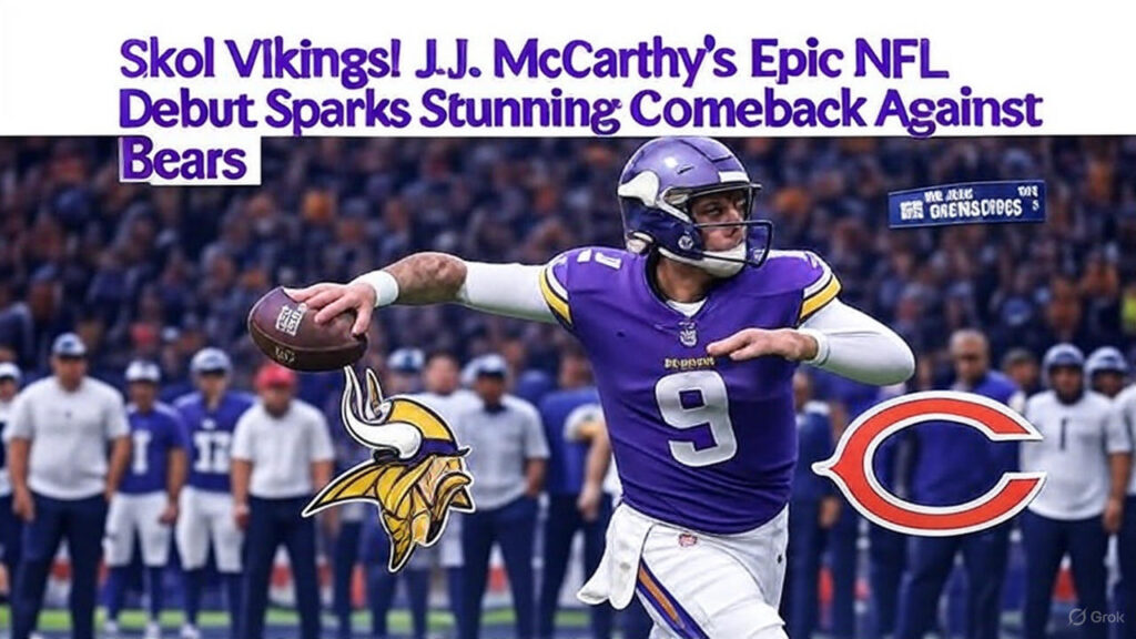 Skol Vikings! J.J. McCarthy’s Epic NFL Debut Sparks Stunning Comeback Against Bears
