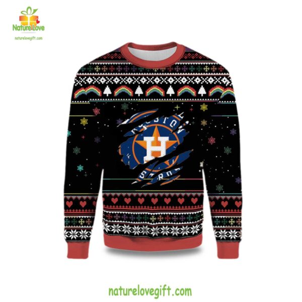 Vintage Houston Astros Ugly Christmas Sweater Holiday Gift