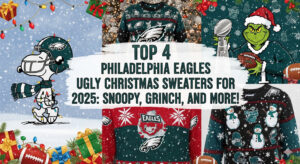 Top 4 Philadelphia Eagles Ugly Christmas Sweaters for 2025 Snoopy, Grinch, and More! (1)