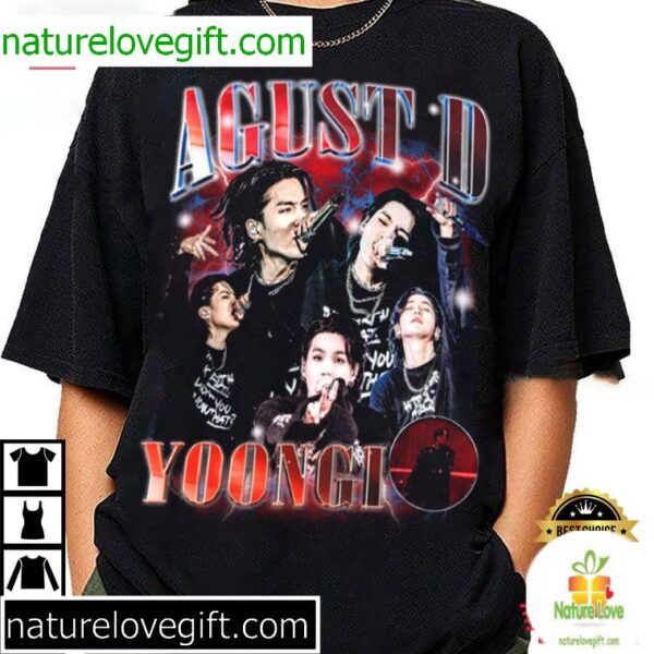 Agust D D-Day Tour Vintage T-Shirt Min Yoongi Merch
