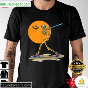 Baseball Skeleton Men Boys Halloween Best T Shirt 1