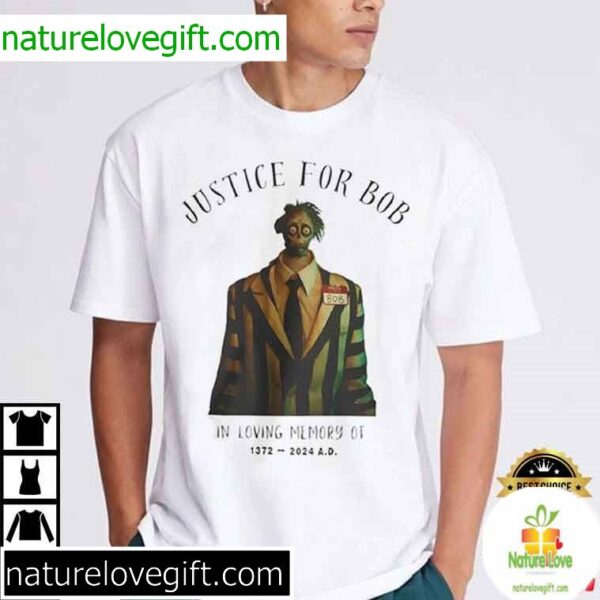 Beetlejuice Halloween T-Shirt Justice For Bob In Loving Memory