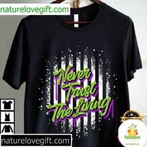 Beetlejuice Never Trust The Living Halloween T Shirt (4)