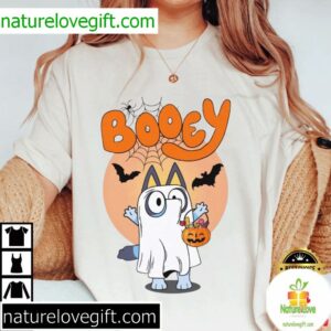 Bluey Ghost Halloween T-Shirt Cute Booey Tee