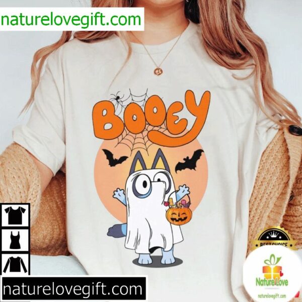 Bluey Ghost Halloween T-Shirt Cute Booey Tee