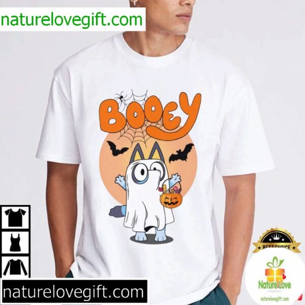Bluey Ghost Halloween T-Shirt Cute Booey Tee