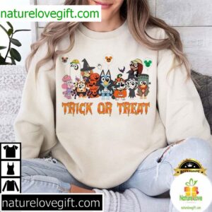 Bluey Halloween Trick or Treat T-Shirt for Kids Party