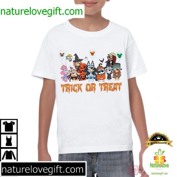 Bluey Halloween Trick or Treat T-Shirt for Kids Party