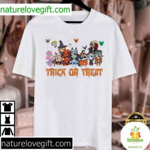 Bluey Trick or Treat Halloween Party T Shirt (3)