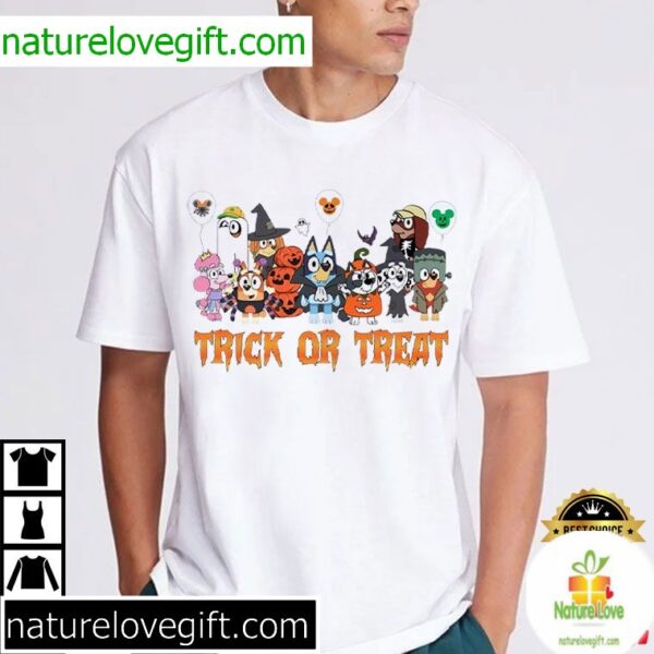 Bluey Halloween Trick or Treat T-Shirt for Kids Party