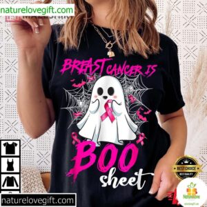 Breast Cancer Is Boo Sheet Halloween T Shirt 3