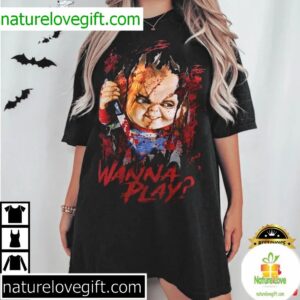 Halloween Horror Nights 2023 Chucky Wanna Play T Shirt 2