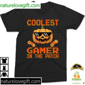 Halloween Coolest Gamer In The Patch Pumpkin Best T Shirt 3